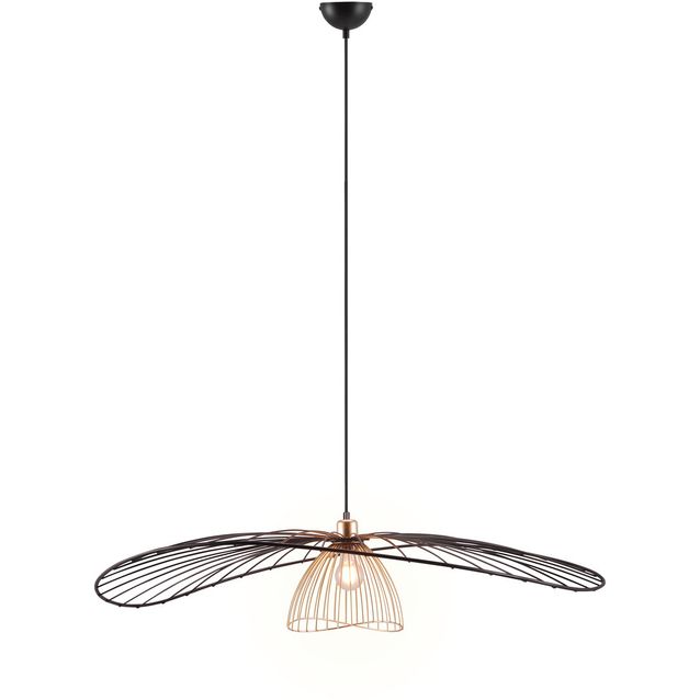 Riippuvalaisin Trio Lauris Ø100cm E27 mattamusta/kulta