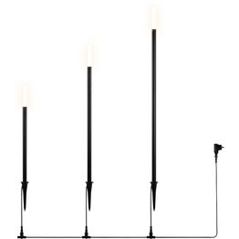 Maapiikkivalaisin LED Trio Stick mattamusta