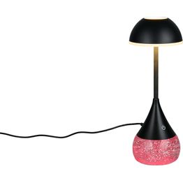 Pöytävalaisin Trio Tembo LED säädettävä värilämpötila RGB glitter musta