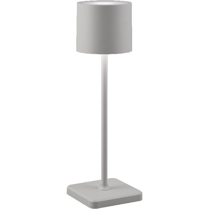 LED-ulkopöytävalaisin Trio Fernandez, harmaa, ladattava