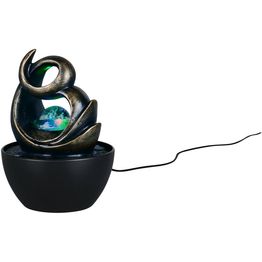 Pöytävalaisin Trio Luma 19cm LED RGB ruskea
