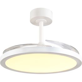 Tuuletinkattovalaisin Trio Kasfjord Starlight Ø106.5cm LED mattavalkoinen