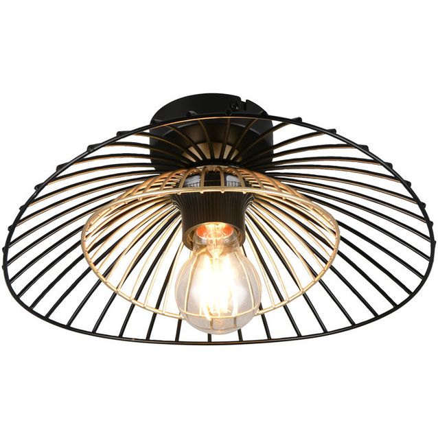 Kattovalaisin Trio Lauris Ø30cm E27 mattamusta/kulta
