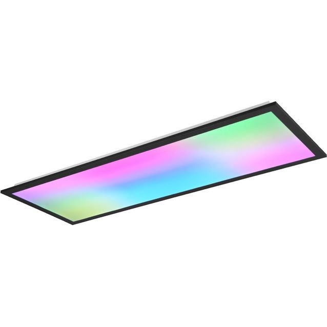 LED-kattovalaisin Trio Beta, 80cm, mattamusta, RGBW