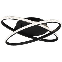 LED-kattovalaisin Trio Lane, mattamusta/kristalliefekti, 4000K