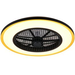 Tuuletinvalaisin LED Trio Varpula musta/kulta