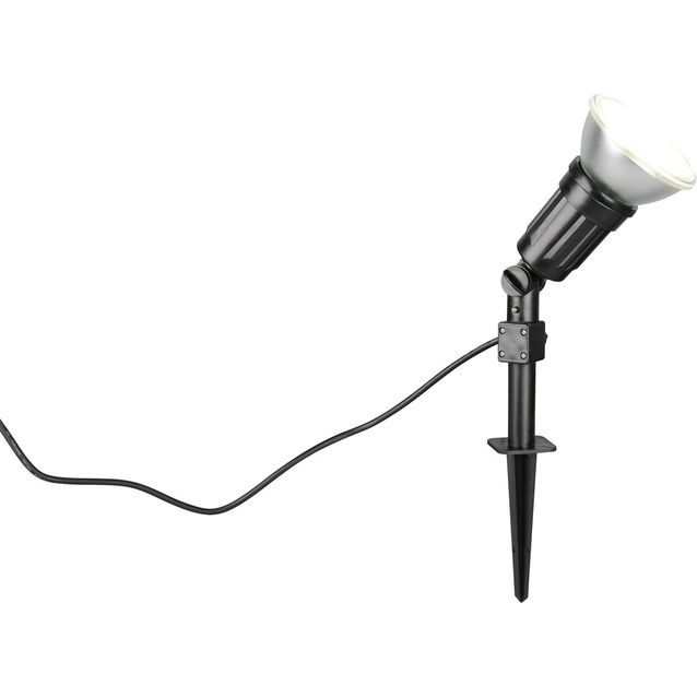 Kohdevalaisin Trio Caceres 1-os E27 maapiikki 4000K musta