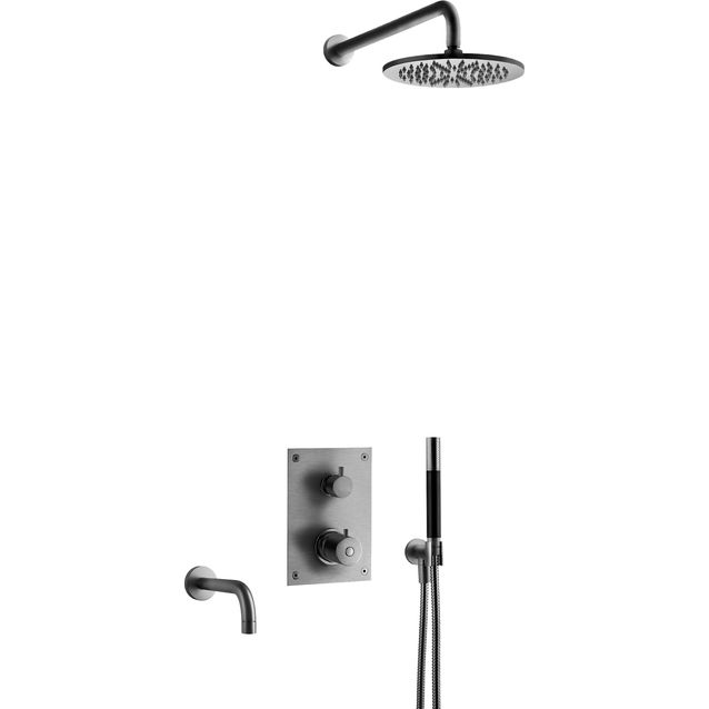 Sadesuihkusetti Tapwell BOX7368 ED2 juoksuputkella piiloasennus harjattu eri värejä