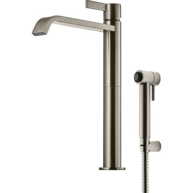 Pesuallashana Tapwell ARM089 Bidé Brushed Nickel, korkea malli, bideesuihkulla, harjattu nikkeli