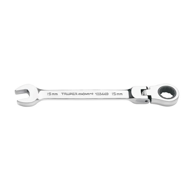 Räikkälenkkiavain Truper, 15mm, nivelpää