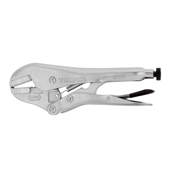 Lukituspihdit Truper, 180mm, suorat hammastetut leuat