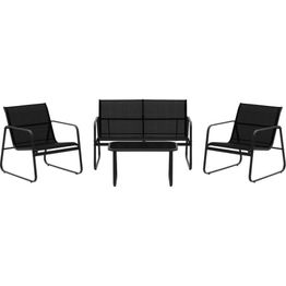 Oleskeluryhmä 4Living Kiira 4-osainen harmaa/musta