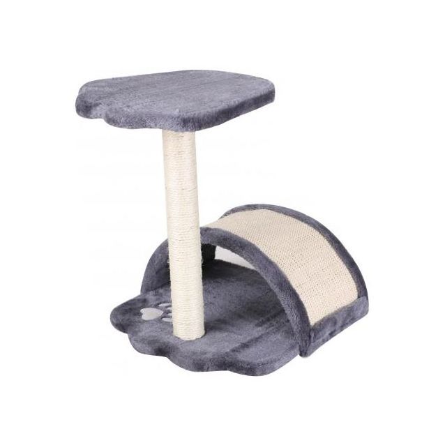 Kissan raapimispuu Kats tunnelilla 44 cm harmaa/valkoinen