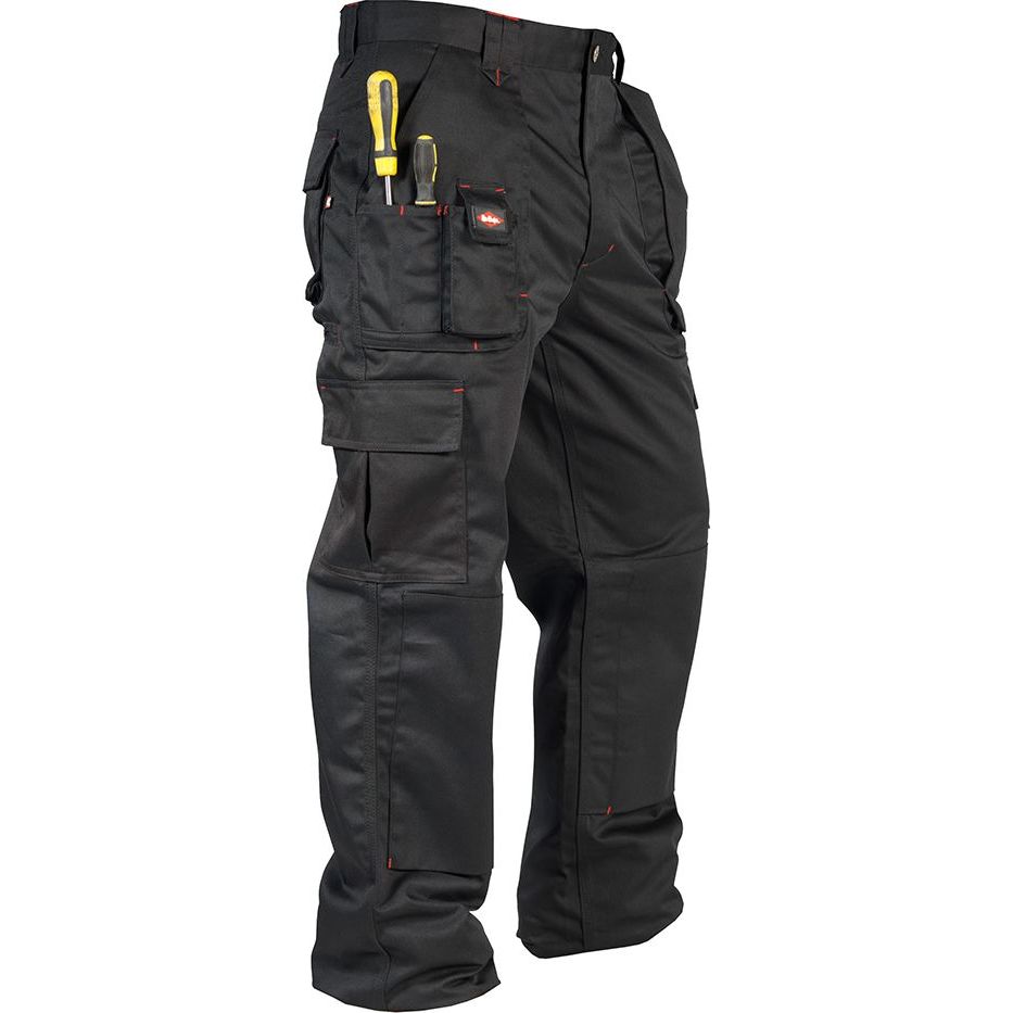 Miesten työhousut Lee Cooper Workwear Multi Pocket LCPNT206, 30, musta