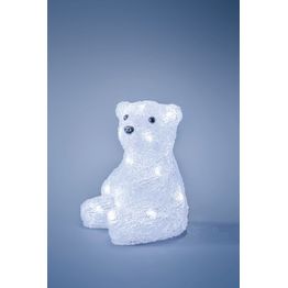 LED-valaisin Noelle Nalle 18cm läpikuultava