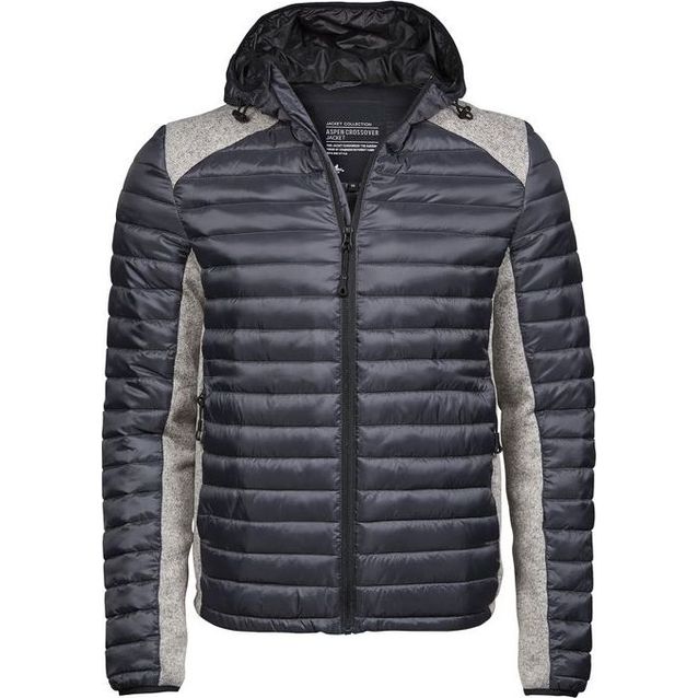 Miesten Hupullinen kevyttoppatakki Tee Jays Outdoor Crossover grafiitti/harmaa 3XL