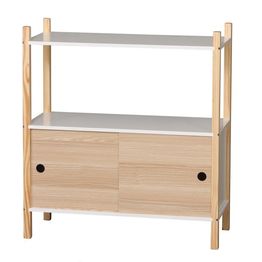 Lasten kirjahylly alakaapilla Judy Wild Kid's Spirit 76,5 x 70 x 30 cm beige/valkoinen