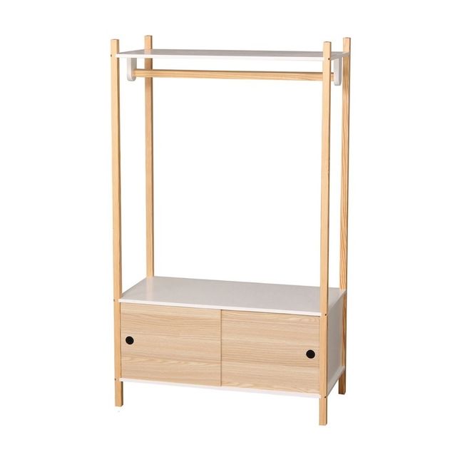 Lasten vaaterekki alakaapilla Judy Wild Kid's Spirit 136 x 80 x 40 cm valkoinen/beige