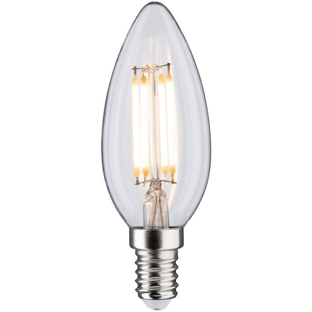 LED-kynttilälamppu Paulmann Candle, E14, 470lm, 4.5W, 2700K, filamentti, kirkas