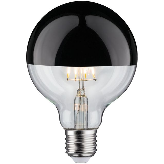LED-pääpeililamppu Paulmann Modern Classic Edition Globe, E27, G95, 600lm, 6.5W, 2700K, himmennettävä, musta kromi