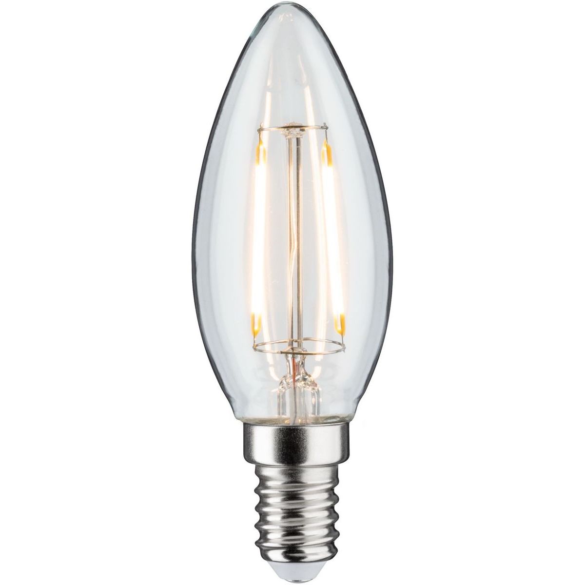 LED-kynttilälamppu Paulmann Candle, E14, 250lm, 2.6W, 2700K, filamentti, kirkas
