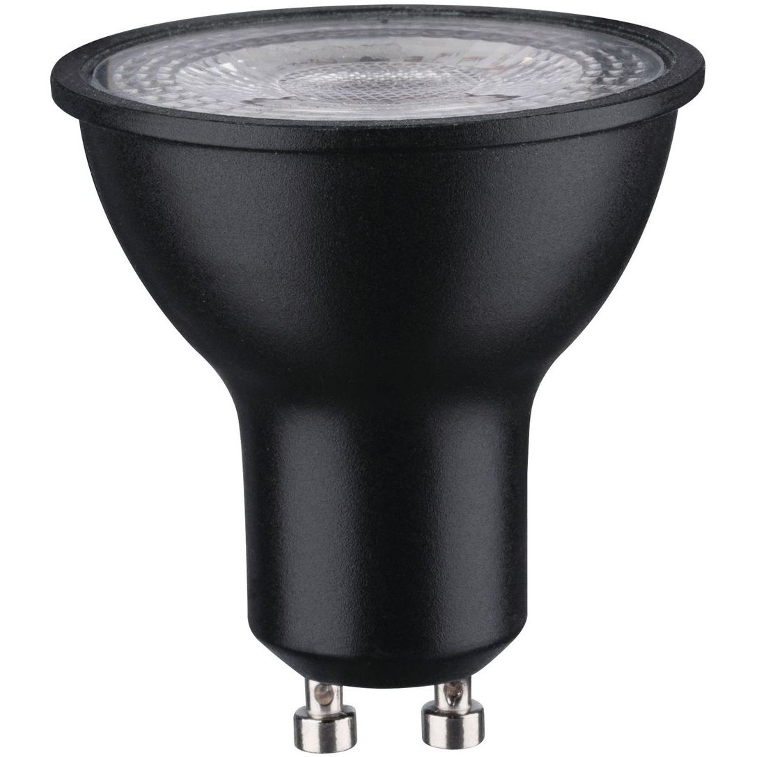 LED-kohdelamppu Paulmann Reflector, GU10, 460lm, 7W, 2700K, himmennettävä, mattamusta