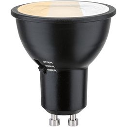 LED-polttimo Paulmann Standard 230V LED Reflector, GU10, 450lm, 4.6W, 2700 - 4000K, valintakytkimellä, mattamusta