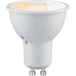 LED-polttimo Paulmann Standard 230V LED Reflector, GU10, 650lm, 6.9W, 2700 - 4000K, valintakytkimellä, himmennettävä, valkoinen