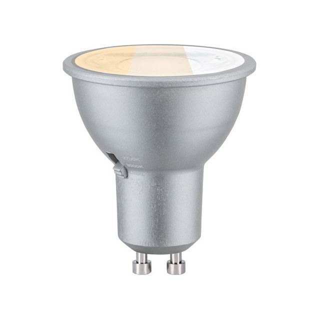 LED-polttimo Paulmann Standard 230V LED Reflector, GU10, 650lm, 6.9W, 2700 - 4000K, valintakytkimellä, mattakromi