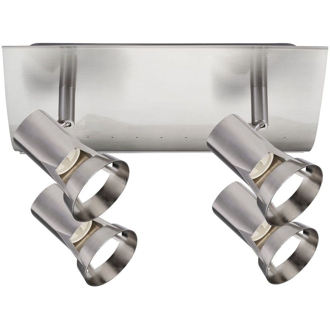 Spottivalaisin Paulmann Teja, GU10, 4-osainen, himmennettävä, satiininikkeli