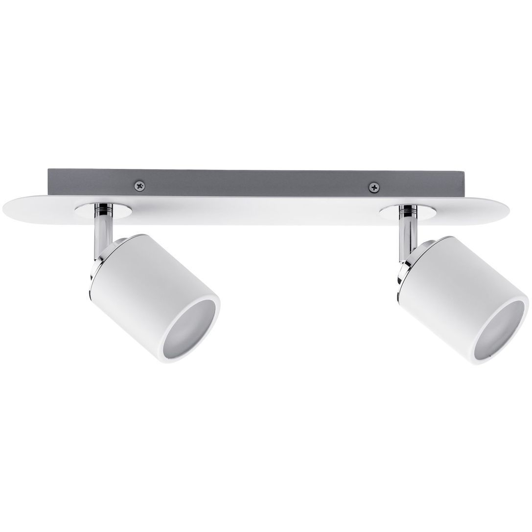 Spottivalaisin Paulmann Tube, IP44, GU10, 2-osainen, himmennettävä, valkoinen/kromi
