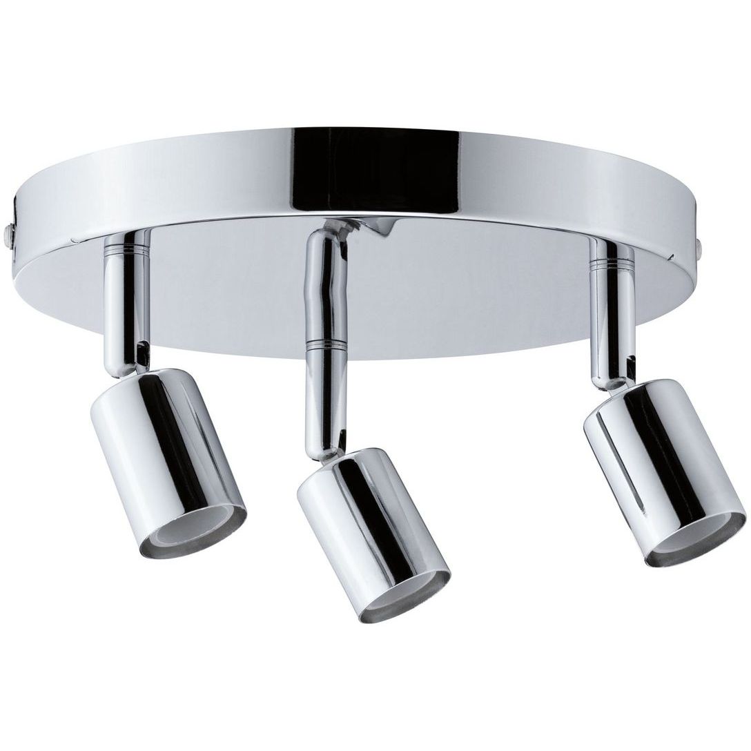 Spottivalaisin Paulmann Carolina, IP44, GU10, 3-osainen, himmennettävä, kromi