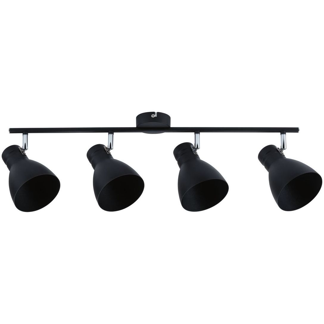 Spottivalaisin Paulmann Davy, E27, 4-osainen, himmennettävä, musta