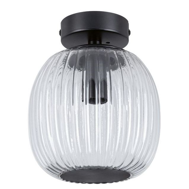 Katto-/seinävalaisin Paulmann Ruya IP44 E14 max. 20W himmennettävä, lasi/mattamusta