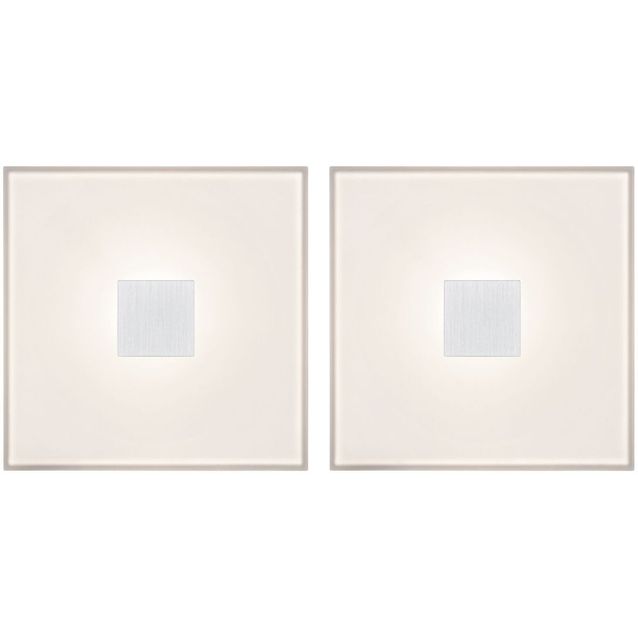Upotettava LED-seinävalaisinsarja Paulmann LumiTiles, 2 valaisinta, IP44, 10x10cm, 2700K, himmennettävä, valkoinen