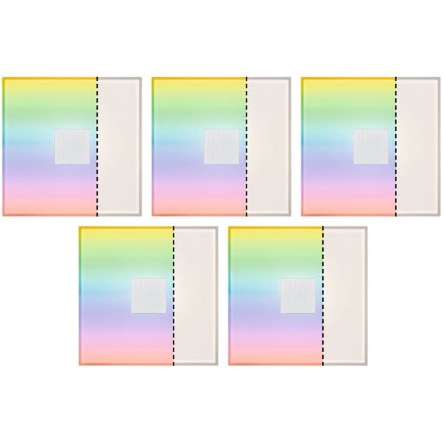 Upotettava LED-seinävalaisinsarja Paulmann LumiTiles, 5 valaisinta, Smart Home Zigbee 3.0, IP44, 10x10cm, RGBW+, himmennettävä, valkoinen