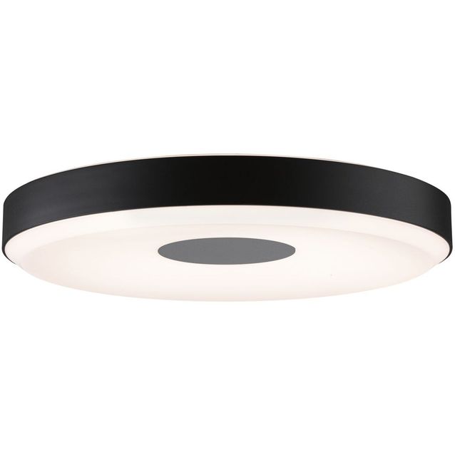 LED-kattovalaisin Paulmann Puric Pane, 2700K, himmennettävä, musta/harmaa