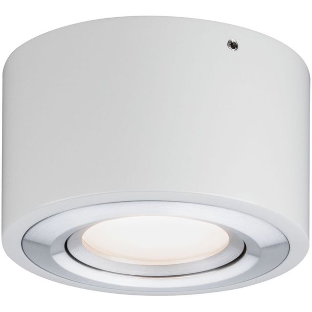 LED-kattovalaisin Paulmann Argun, 3000K, himmennettävä, valkoinen/harjattu alumiini