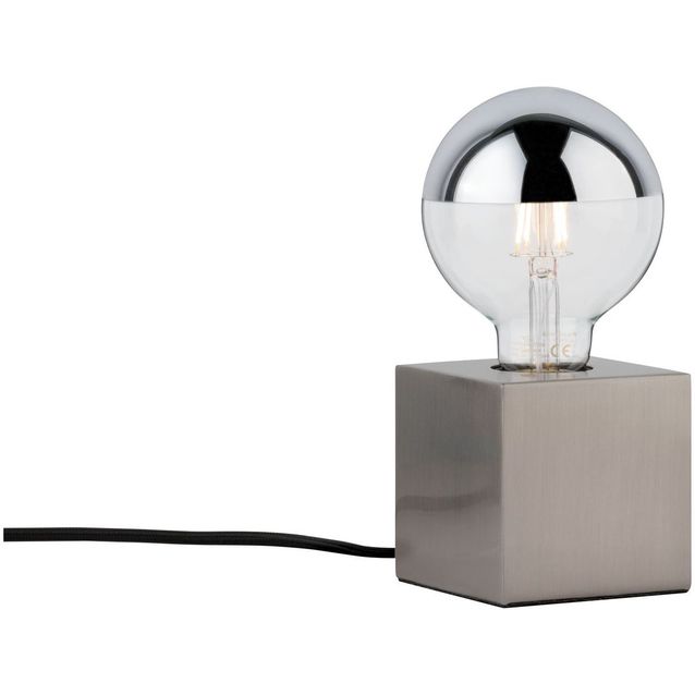 Pöytävalaisin Paulmann Kura, E27, harjattu rauta