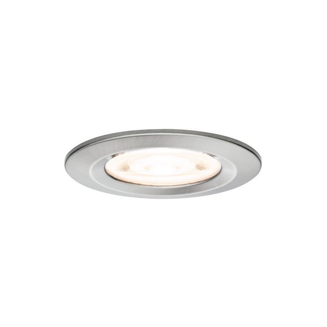 LED-alasvalo Paulmann Nova, Ø78mm, GU10, IP44, 4.9W, 550lm, 2700K, harjattu rauta