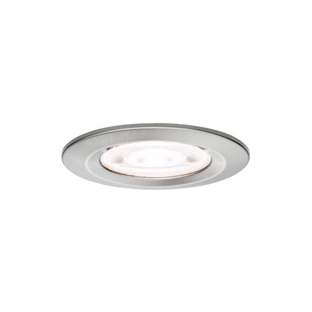LED-alasvalo Paulmann Nova, Ø78mm, GU10, IP44, 4.9W, 550lm, 4000K, harjattu rauta
