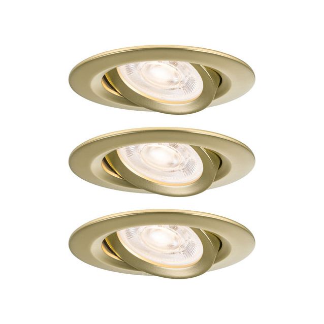LED-alasvalosetti Paulmann Nova Plus, Ø93mm, GU10, IP65, 3x4.9W, 3x550lm, 2700K, himmennettävä, mattakulta