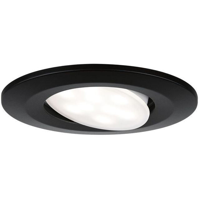 Upotettava LED-valaisin Paulmann Calla, IP65, Ø90mm, 6W, 500lm, 4000K, mattamusta