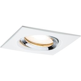 Upotettava LED-valaisin Paulmann Nova Plus, IP65, 93x93mm, GU10, 2700K, himmennettävä, mattavalkoinen/kromi