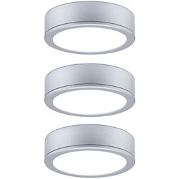 LED-kalustevalaisin Paulmann Pukk, 3kpl, 3.5W, 65mm, 210lm, mattakromi