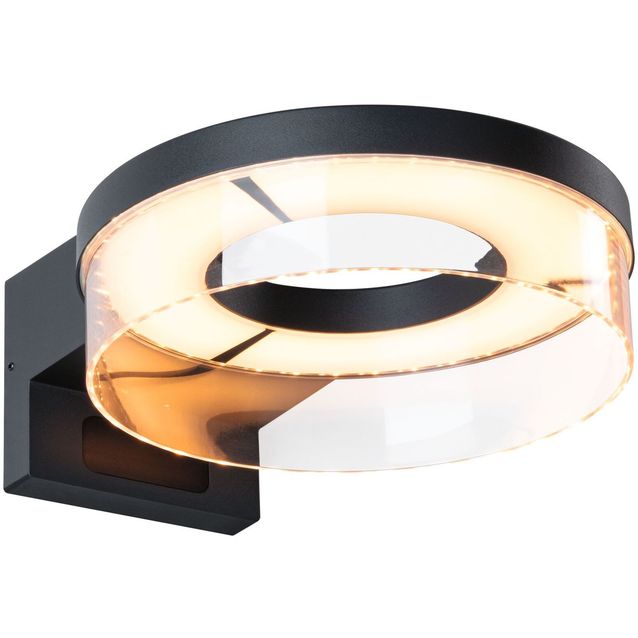 LED-ulkoseinävalaisin Paulmann Capera Smart Home Zigbee 3.0 Capera 12.5W 800lm hämäräohjattu liiketunnistin IR antrasiitti