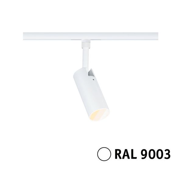 Kiskospotti Paulmann URail Tubo, 320lm, 4W, 2700 - 4000K, kolmiportaisesti himmennettävä, valkoinen