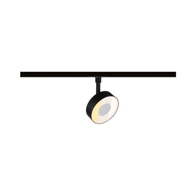 Kiskospotti Paulmann URail Circle, 180lm, 5W, 2700 - 4000K, kolmiportaisesti himmennettävä, mattamusta