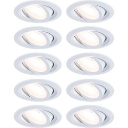 LED-alasvalosetti Paulmann FixedLED, 10x4.8W, 10x440lm, 3000K, suunnattava, valkoinen
