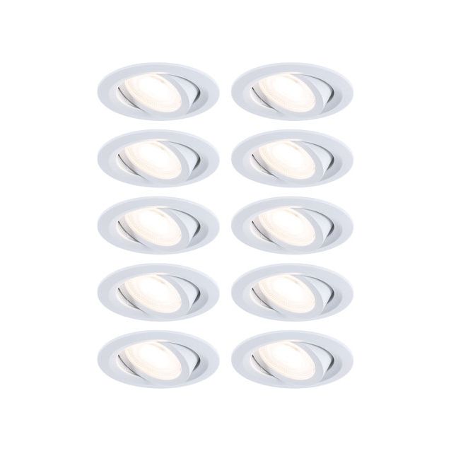 LED-alasvalosetti Paulmann FixedLED, 10x4.8W, 10x440lm, 3000K, suunnattava, valkoinen